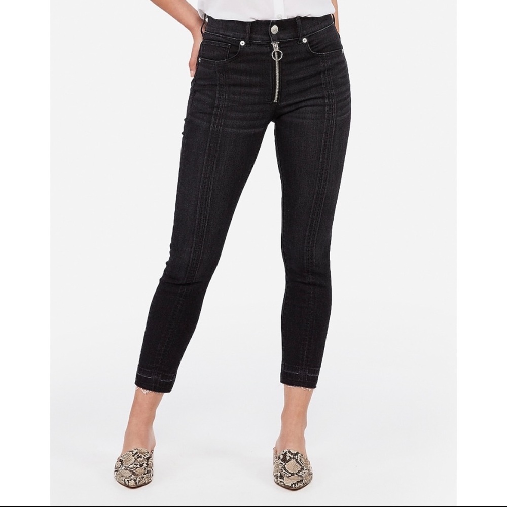 EXPRESS High Waisted Denim Perfect Skinny Jeans